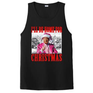 ILl Be Home For Christmas Santa Funny Trump Xmas Pajamas PosiCharge Competitor Tank