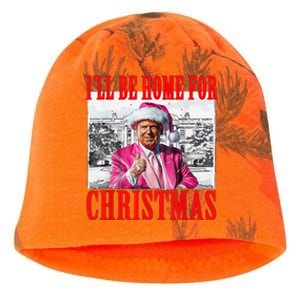 ILl Be Home For Christmas Santa Funny Trump Xmas Pajamas Kati - Camo Knit Beanie