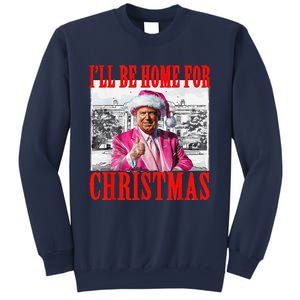 ILl Be Home For Christmas Santa Funny Trump Xmas Pajamas Sweatshirt