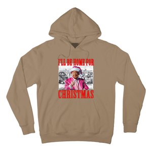 ILl Be Home For Christmas Santa Funny Trump Xmas Pajamas Hoodie