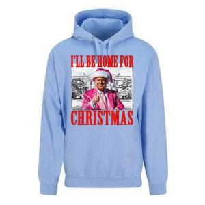 ILl Be Home For Christmas Santa Funny Trump Xmas Pajamas Unisex Surf Hoodie