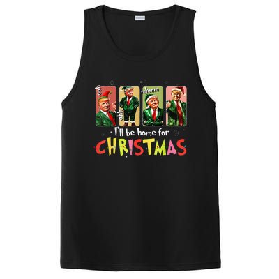 ILl Be Home For Christmas Funny Trump Santa Elf Squad PosiCharge Competitor Tank