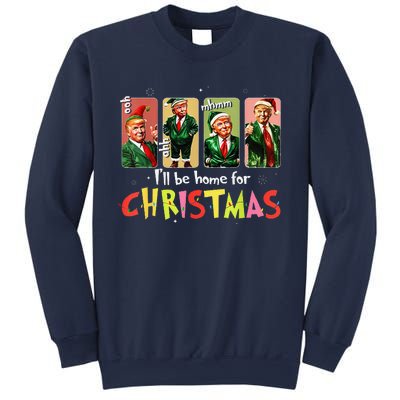 ILl Be Home For Christmas Funny Trump Santa Elf Squad Sweatshirt