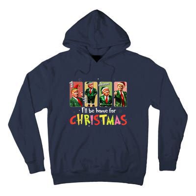 ILl Be Home For Christmas Funny Trump Santa Elf Squad Tall Hoodie