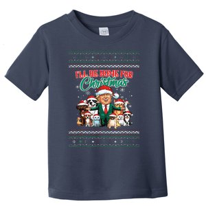 ILl Be Home For Christmas Funny Santa Claus Trump 2024 Toddler T-Shirt