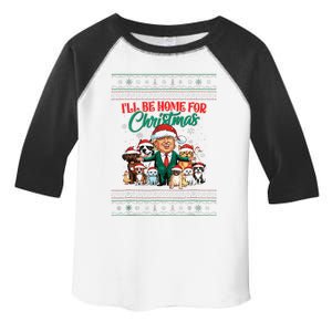 ILl Be Home For Christmas Funny Santa Claus Trump 2024 Toddler Fine Jersey T-Shirt