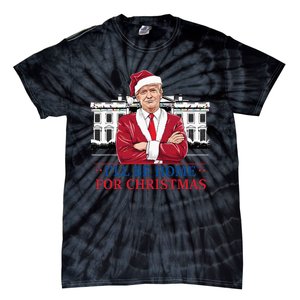 ILl Be Home For Christmas Funny Santa Trump 2024 Election Tie-Dye T-Shirt