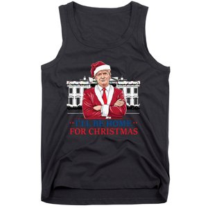 ILl Be Home For Christmas Funny Santa Trump 2024 Election Tank Top