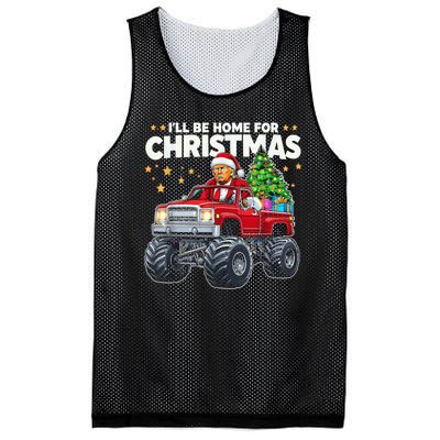 ILl Be Home For Christmas Donald Trump Christmas Mesh Reversible Basketball Jersey Tank