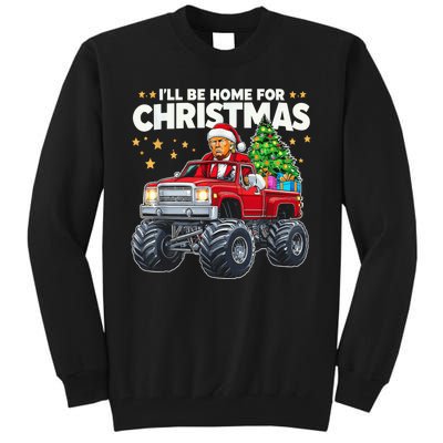 ILl Be Home For Christmas Donald Trump Christmas Tall Sweatshirt