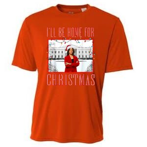 ILl Be Home For Christmas Santa Funny Kamala Xmas Cooling Performance Crew T-Shirt