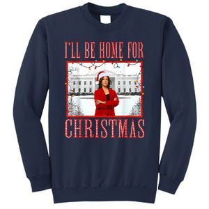 ILl Be Home For Christmas Santa Funny Kamala Xmas Sweatshirt