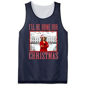 ILl Be Home For Christmas Santa Funny Kamala Xmas Mesh Reversible Basketball Jersey Tank