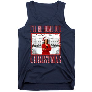 ILl Be Home For Christmas Santa Funny Kamala Xmas Tank Top