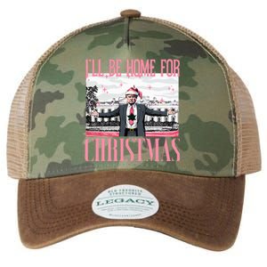 ILl Be Home For Christmas Funny Santa Claus Trump 2024 Legacy Tie Dye Trucker Hat