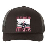 ILl Be Home For Christmas Funny Santa Claus Trump 2024 Yupoong Adult 5-Panel Trucker Hat