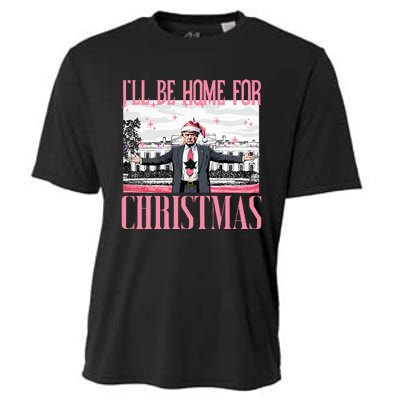 ILl Be Home For Christmas Funny Santa Claus Trump 2024 Cooling Performance Crew T-Shirt