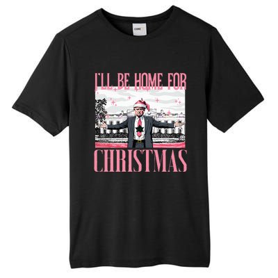 ILl Be Home For Christmas Funny Santa Claus Trump 2024 Tall Fusion ChromaSoft Performance T-Shirt