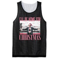 ILl Be Home For Christmas Funny Santa Claus Trump 2024 Mesh Reversible Basketball Jersey Tank