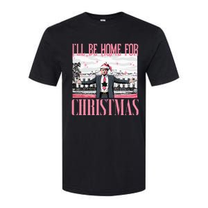 ILl Be Home For Christmas Funny Santa Claus Trump 2024 Softstyle CVC T-Shirt