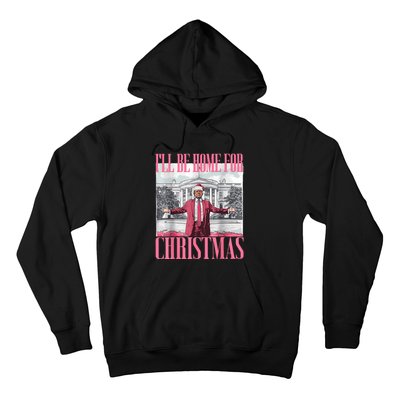 ILl Be Home For Christmas Funny Santa Donald Trump 2024 Hoodie