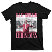 ILl Be Home For Christmas Funny Santa Donald Trump 2024 T-Shirt