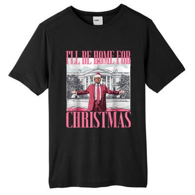 ILl Be Home For Christmas Funny Santa Donald Trump 2024 Tall Fusion ChromaSoft Performance T-Shirt