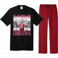 ILl Be Home For Christmas Funny Santa Donald Trump 2024 Pajama Set