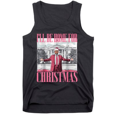 ILl Be Home For Christmas Funny Santa Donald Trump 2024 Tank Top