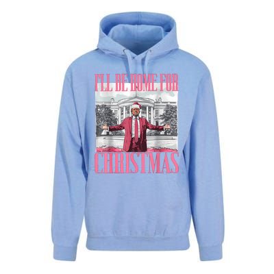 ILl Be Home For Christmas Funny Santa Donald Trump 2024 Unisex Surf Hoodie