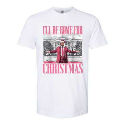 ILl Be Home For Christmas Funny Santa Donald Trump 2024 Softstyle CVC T-Shirt