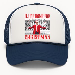 ILl Be Home For Christmas Santa Funny Trump Xmas Pajamas Trucker Hat