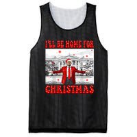 ILl Be Home For Christmas Santa Funny Trump Xmas Pajamas Mesh Reversible Basketball Jersey Tank