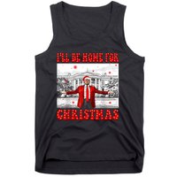 ILl Be Home For Christmas Santa Funny Trump Xmas Pajamas Tank Top