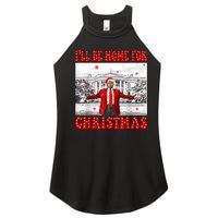 ILl Be Home For Christmas Santa Funny Trump Xmas Pajamas Women's Perfect Tri Rocker Tank