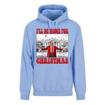 ILl Be Home For Christmas Santa Funny Trump Xmas Pajamas Unisex Surf Hoodie