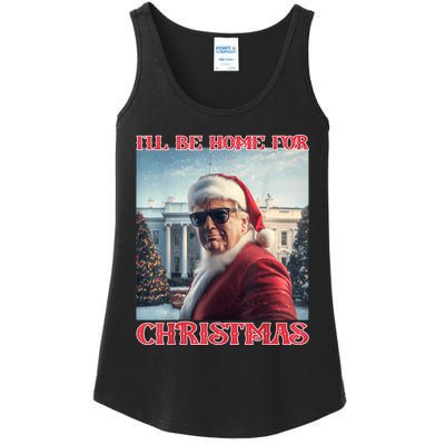 ILl Be Home For Christmas Trump Santa Selfie White House Ladies Essential Tank