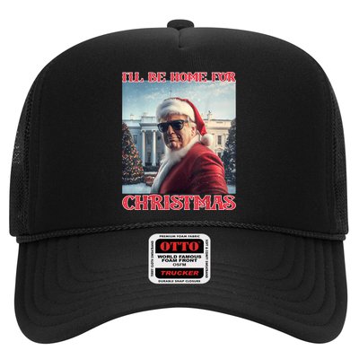 ILl Be Home For Christmas Trump Santa Selfie White House Trucker Hat
