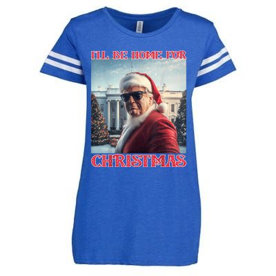 ILl Be Home For Christmas Trump Santa Selfie White House Enza Ladies Jersey Football T-Shirt