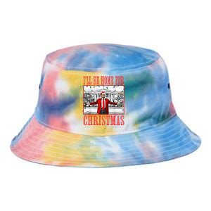 ILl Be Home For Christmas Santa Funny Trump Xmas Pajamas Tie Dye Newport Bucket Hat