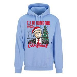 ILl Be Home For Christmas Funny Santa Trump Xmas Pajamas Unisex Surf Hoodie