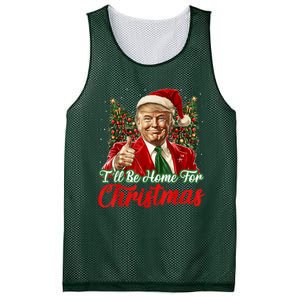 Ill Be Home For Christmas Trump 2024 Festive Holiday Mesh Reversible Basketball Jersey Tank