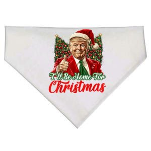 Ill Be Home For Christmas Trump 2024 Festive Holiday USA-Made Doggie Bandana