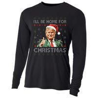 ILl Be Home For Christmas Funny Trump 2024 Ugly Christmas Cooling Performance Long Sleeve Crew