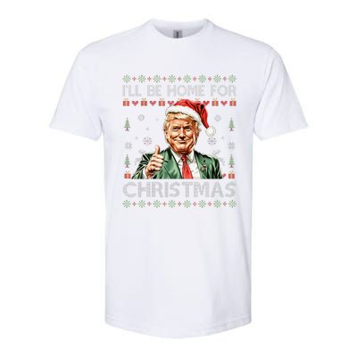 ILl Be Home For Christmas Funny Trump 2024 Ugly Christmas Softstyle CVC T-Shirt