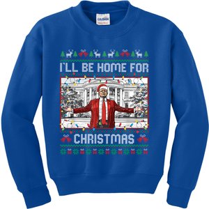 ILl Be Home For Christmas Ugly Santa Trump Xmas Meaningful Gift Kids Sweatshirt