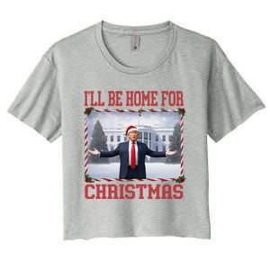 ILl Be Home For Christmas Women's Crop Top Tee