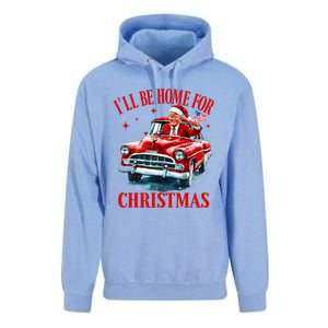 ILl Be Home For Christmas Funny Santa Claus Trump 2024 Unisex Surf Hoodie