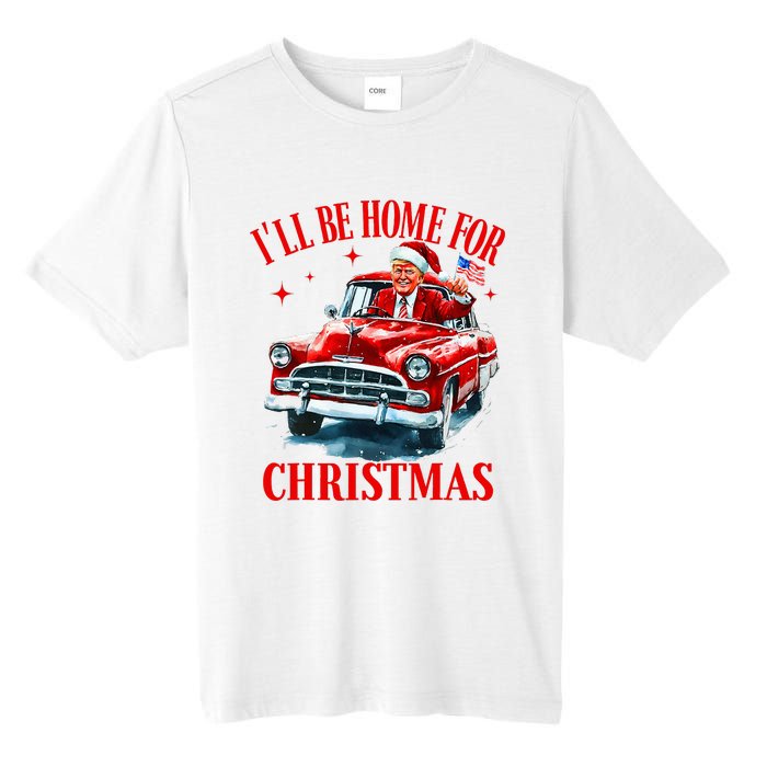 ILl Be Home For Christmas Funny Santa Claus Trump 2024 Tall Fusion ChromaSoft Performance T-Shirt