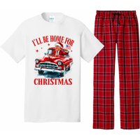 ILl Be Home For Christmas Funny Santa Claus Trump 2024 Pajama Set